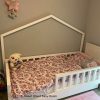 solid wood house shape kids cot bed frame