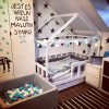 solid wood house shaped kids cot bed