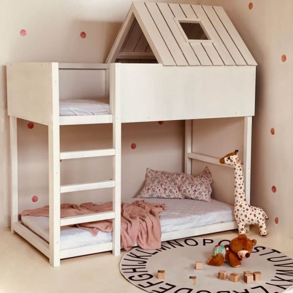 solid wood bunk bed noe with roof