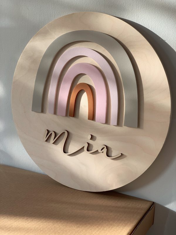 personalized wooden bedside lamp for kids room
