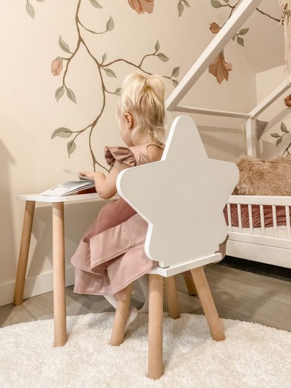 wooden star shape kids chair