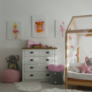 watercolor on canvas kids room